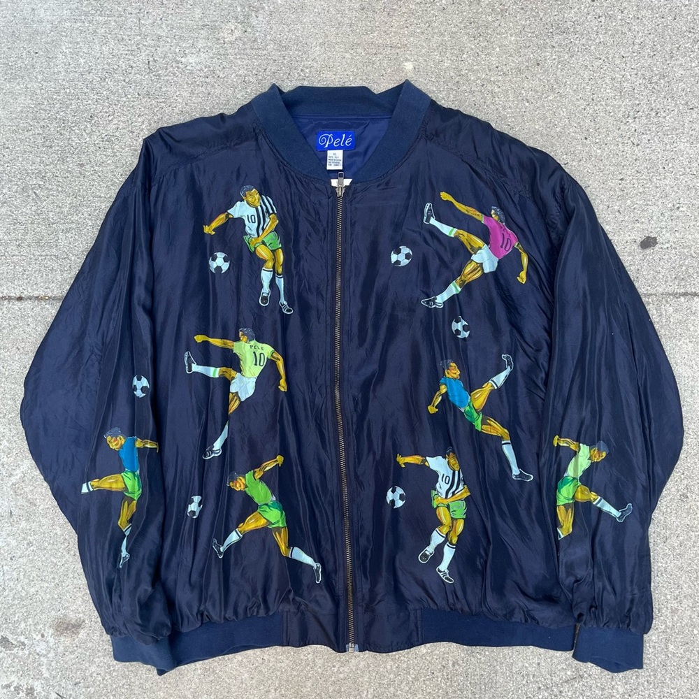 Vintage 90s Pele soccer jacket